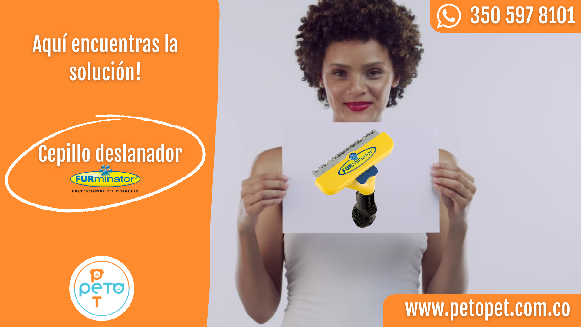 Miniatura 3 de Cepillo Furminator M Pelo Largo